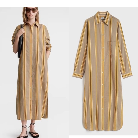 Toteme Dresses & Skirts - TOTEME
Jacquard striped cotton-blend shirt dress XS